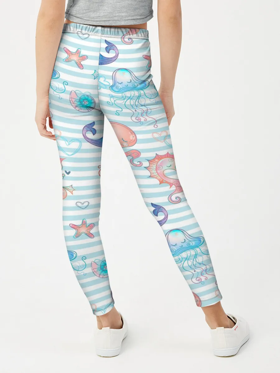 Леггинсы для девочки / Морские жители