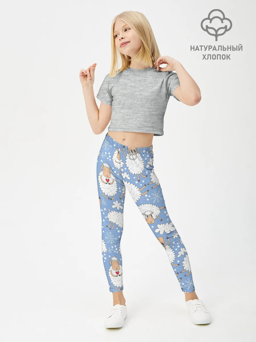 Леггинсы для девочки / Счастливые овечки