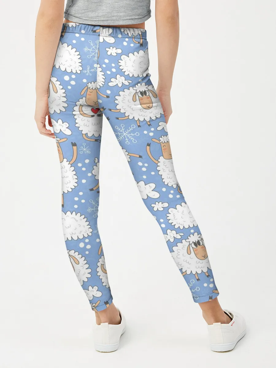 Леггинсы для девочки / Счастливые овечки