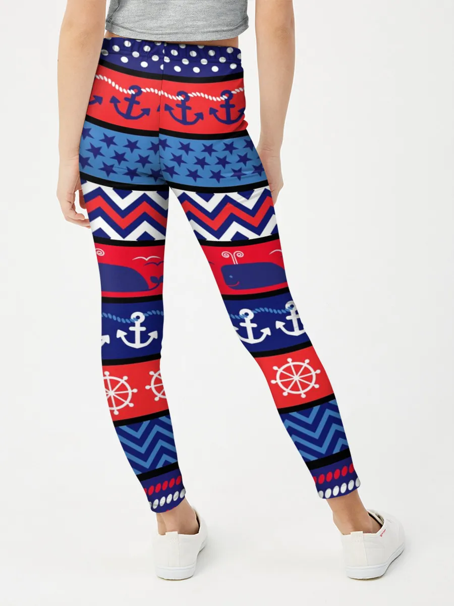 Леггинсы для девочки / Морские мотивы