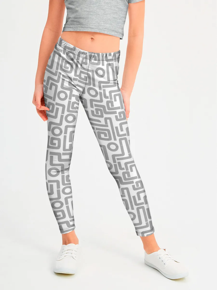 Леггинсы для девочки / Геометрический лабиринт