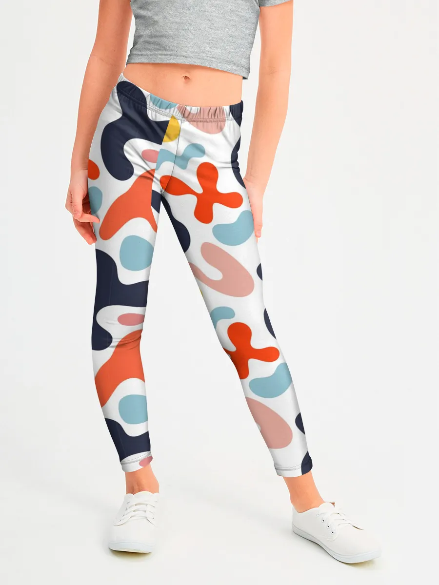Леггинсы для девочки / Абстрактные цветные пятна