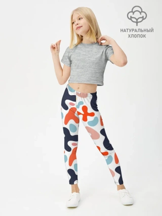 Леггинсы для девочки / Абстрактные цветные пятна