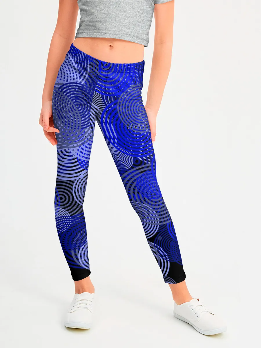 Леггинсы для девочки / Синие круги