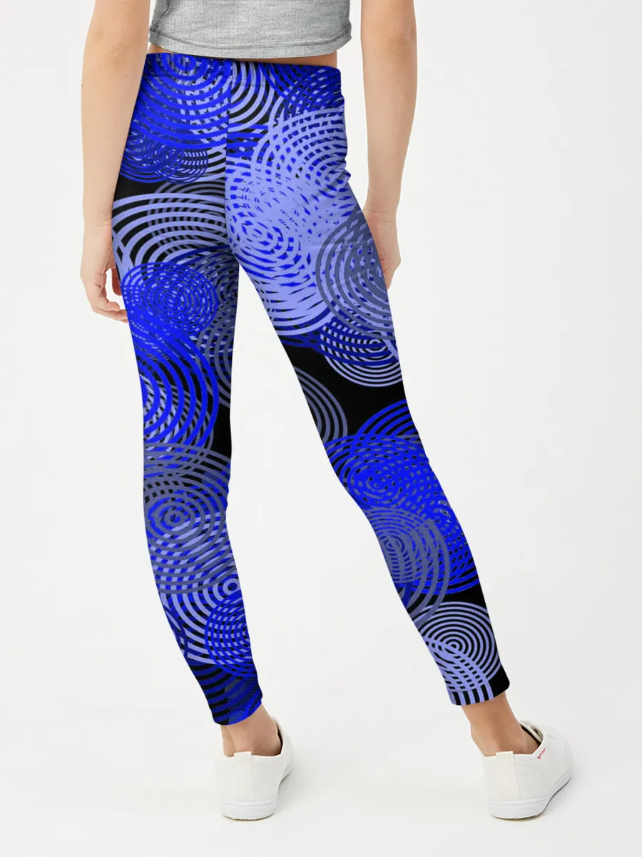 Леггинсы для девочки / Синие круги