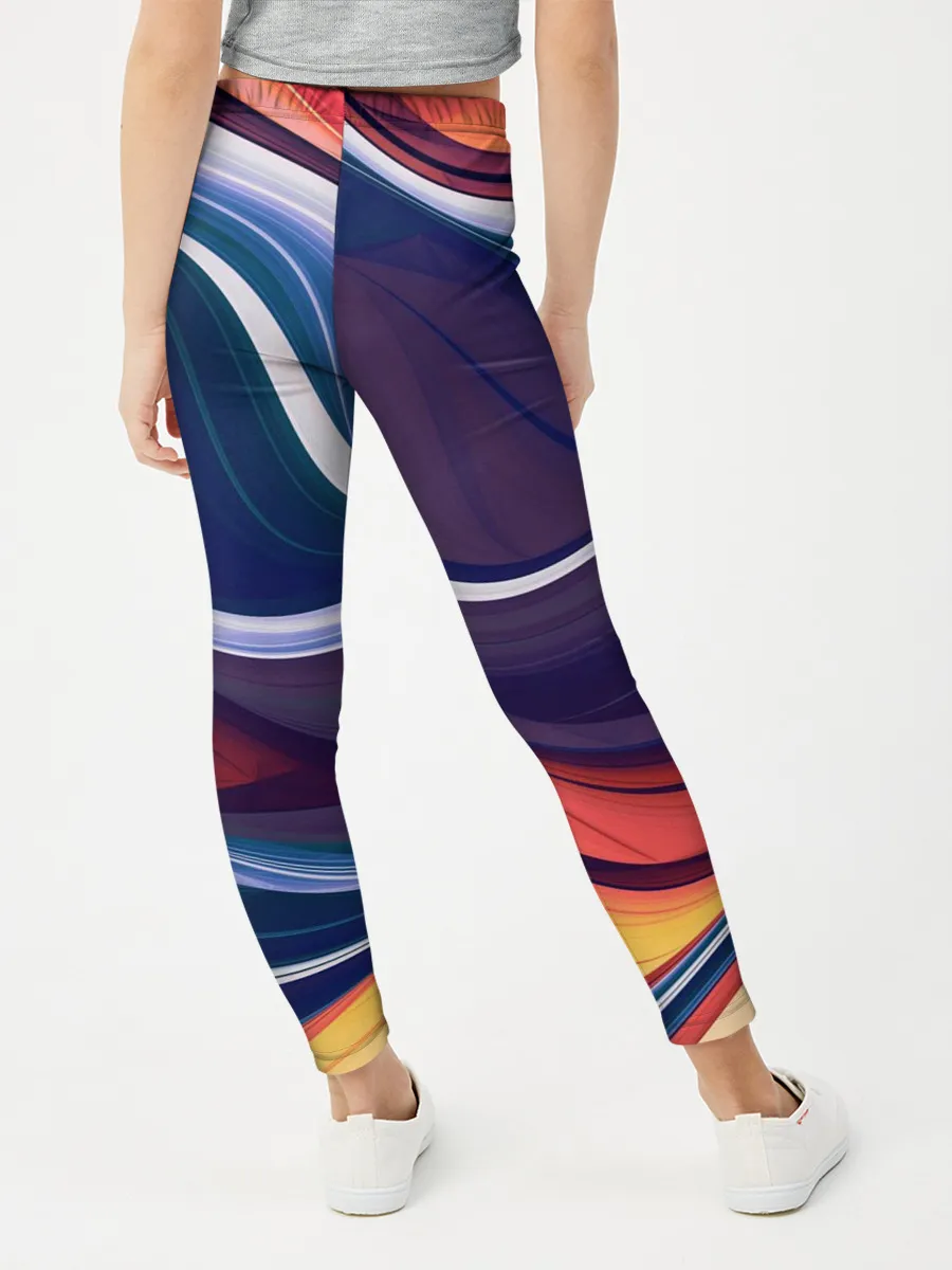 Леггинсы для девочки / Colored lines