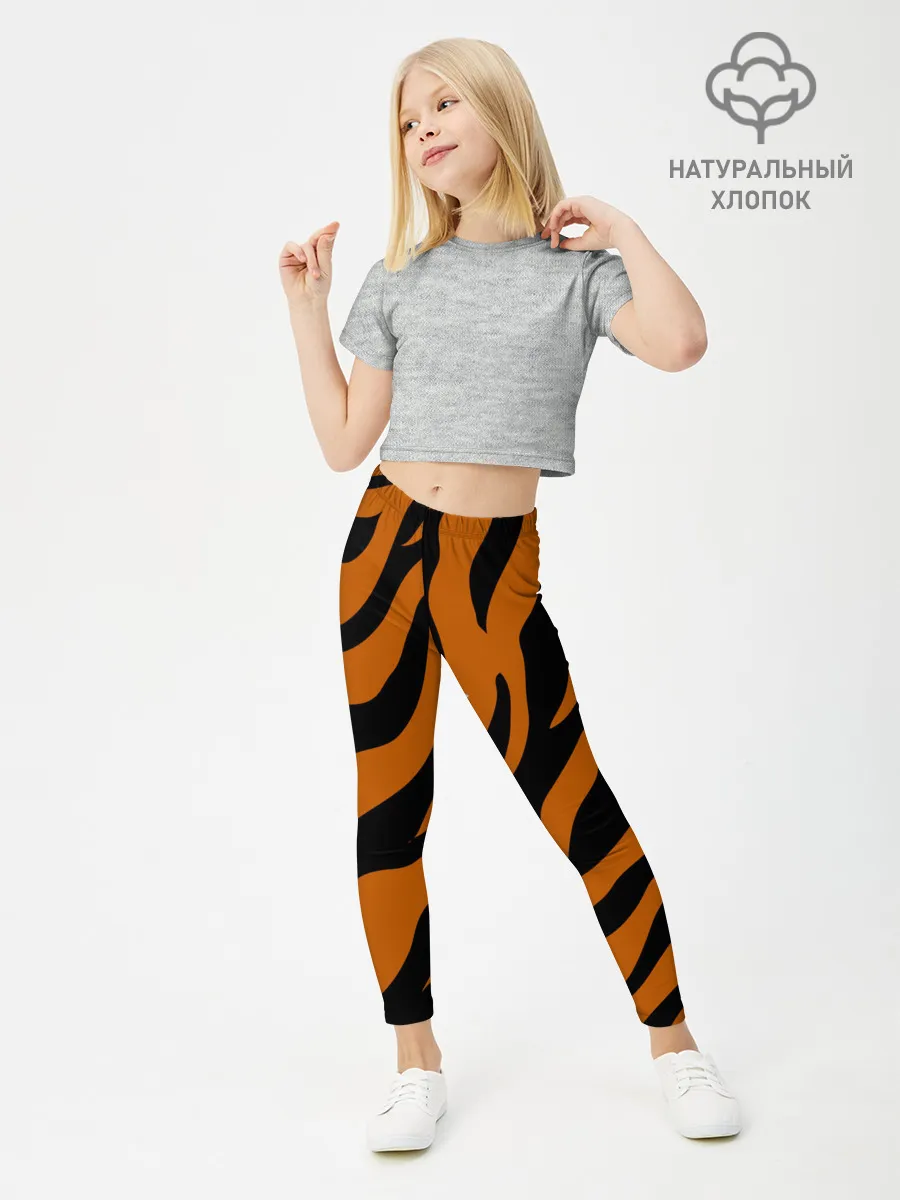 Леггинсы для девочки / Тигровый Камуфляж