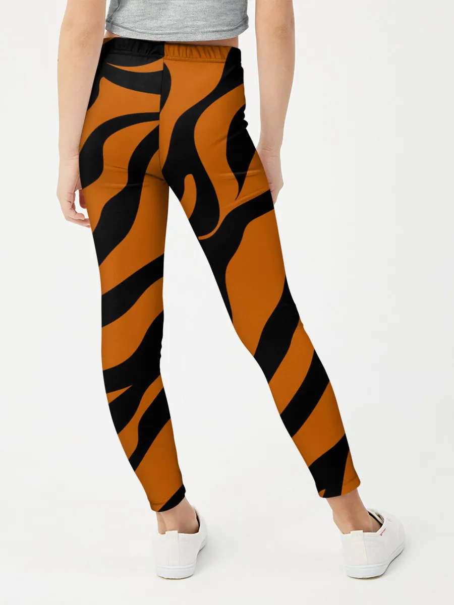 Леггинсы для девочки / Тигровый Камуфляж