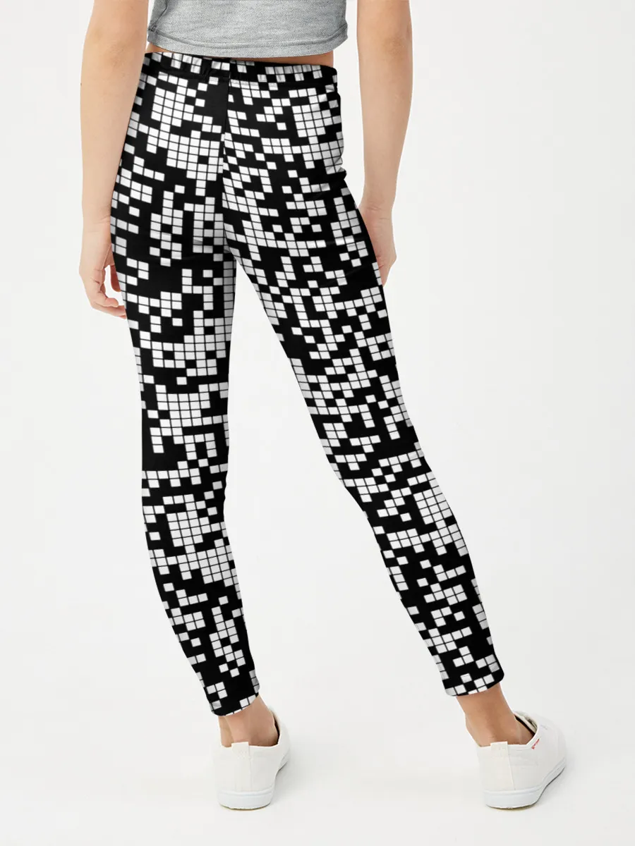 Леггинсы для девочки / Пиксельная Текстура