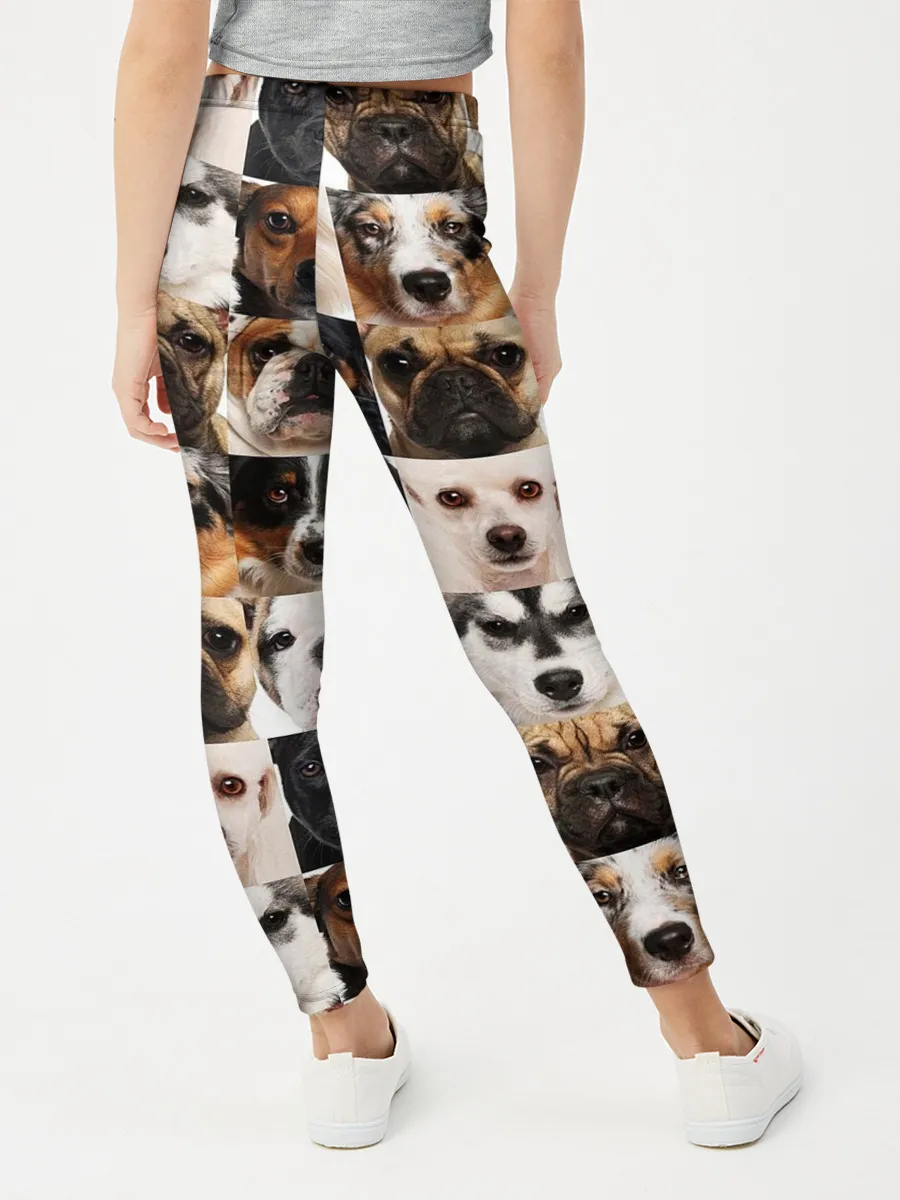 Леггинсы для девочки / Я ЛЮБЛЮ СОБАК / I LOVE DOGS