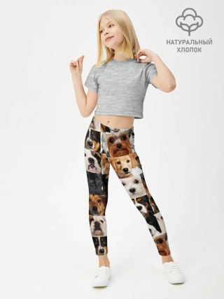 Леггинсы для девочки / Я ЛЮБЛЮ СОБАК / I LOVE DOGS