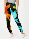 Леггинсы для девочки / Разноцветные Кляксы Фигуры
