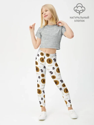 Леггинсы для девочки / Узор и биткоина | Pattern
