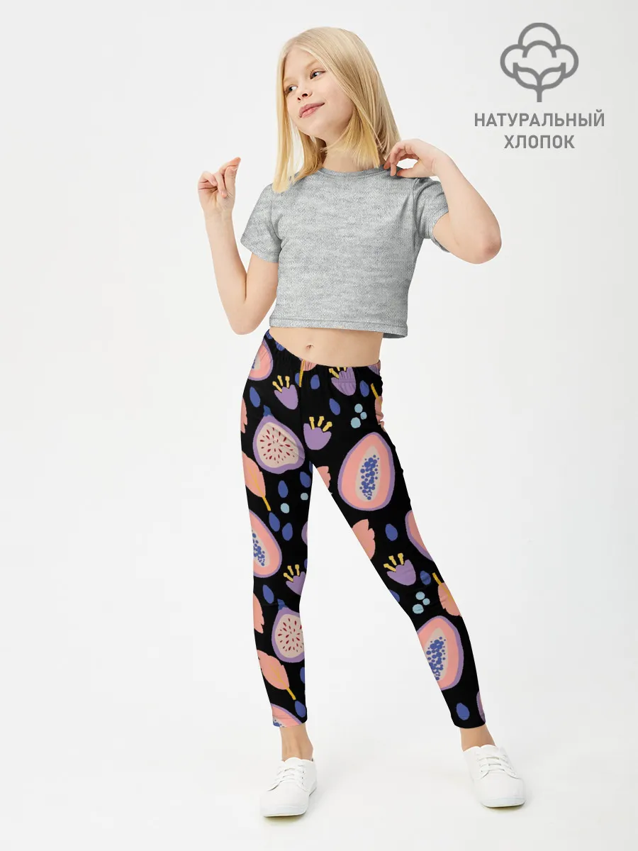 Леггинсы для девочки / Папайя