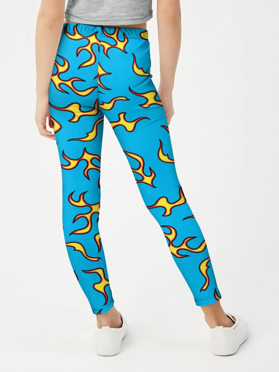 Леггинсы для девочки / ОГОНЬ / УЗОР / FIRE