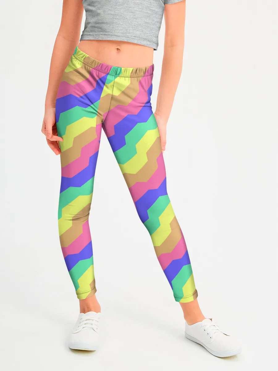 Леггинсы для девочки / Радужные волны