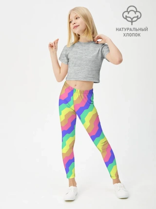 Леггинсы для девочки / Радужные волны