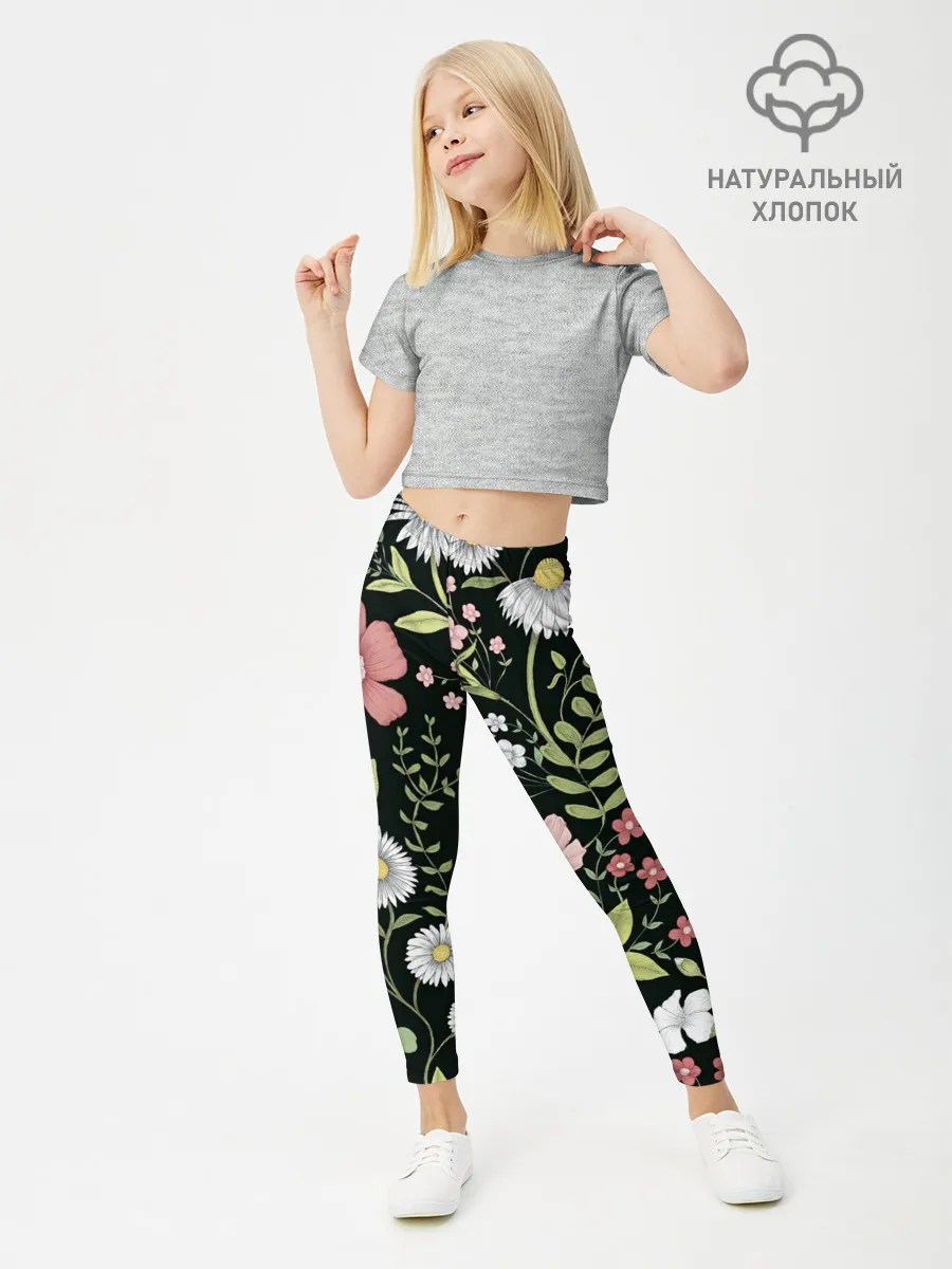 Леггинсы для девочки / Полевые цветы