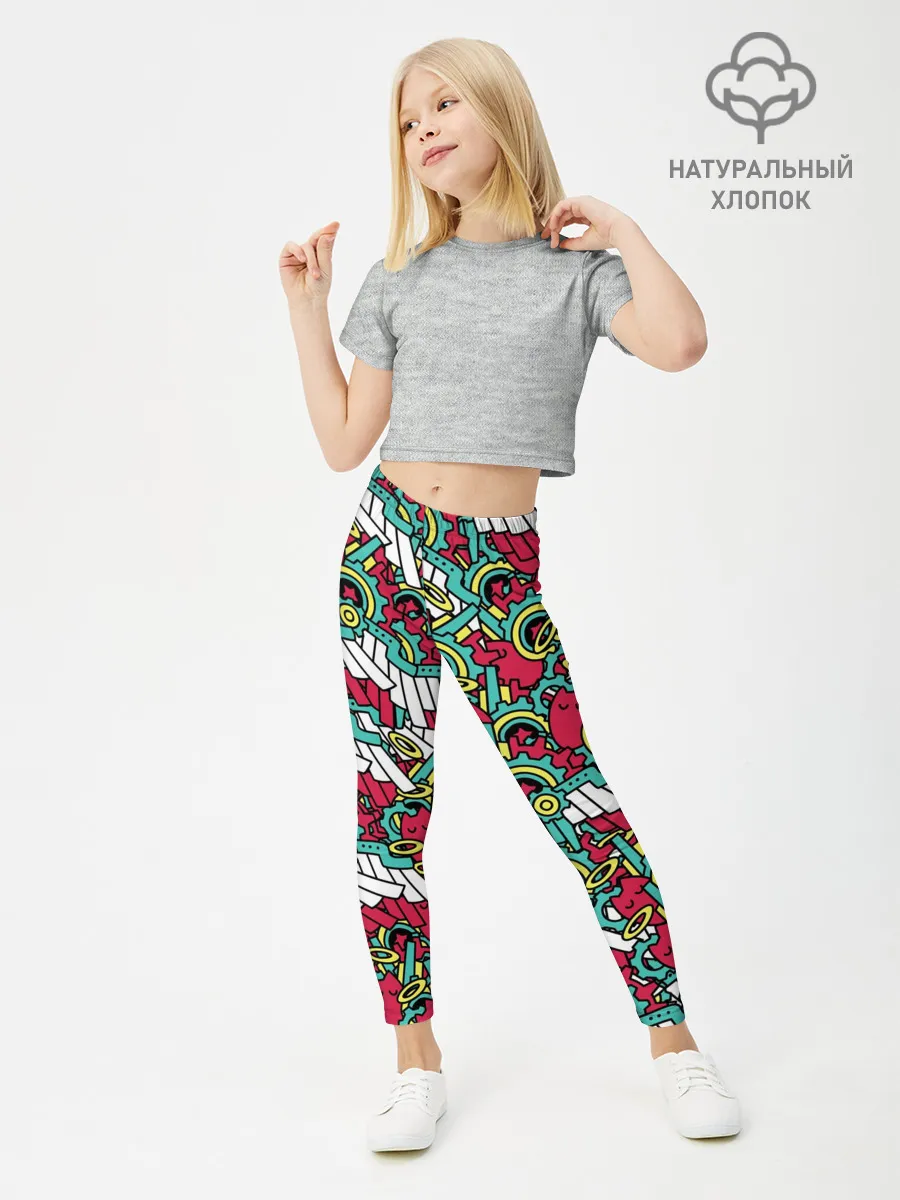 Леггинсы для девочки / РЭКИ КЯН ПАТТЕРН | SK8