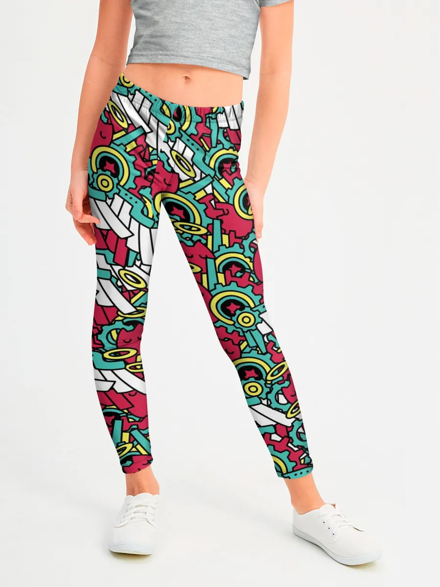 Леггинсы для девочки / РЭКИ КЯН ПАТТЕРН | SK8