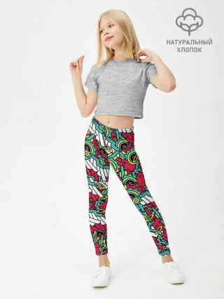 Леггинсы для девочки / РЭКИ КЯН ПАТТЕРН | SK8