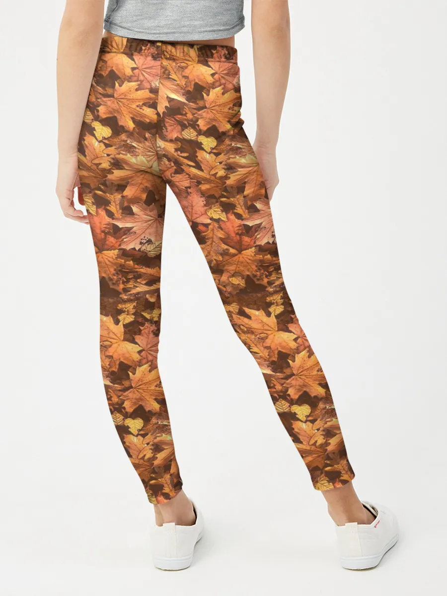 Леггинсы для девочки / Осеннее листопад