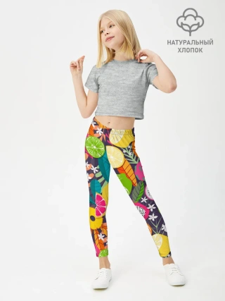 Леггинсы для девочки / Фрукты