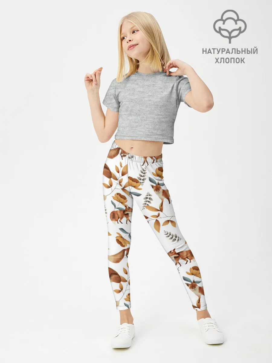 Леггинсы для девочки / Лиса