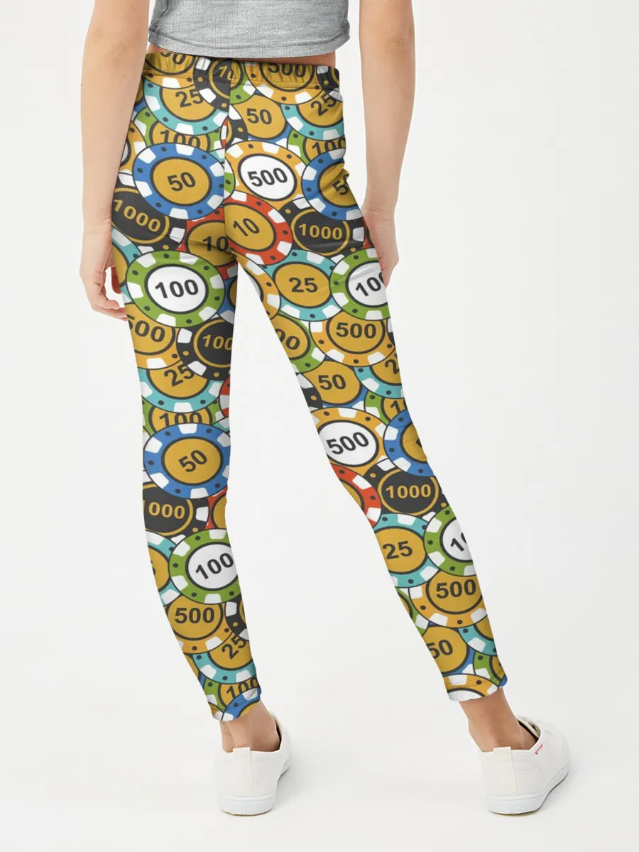 Леггинсы для девочки / Покерные Фишки