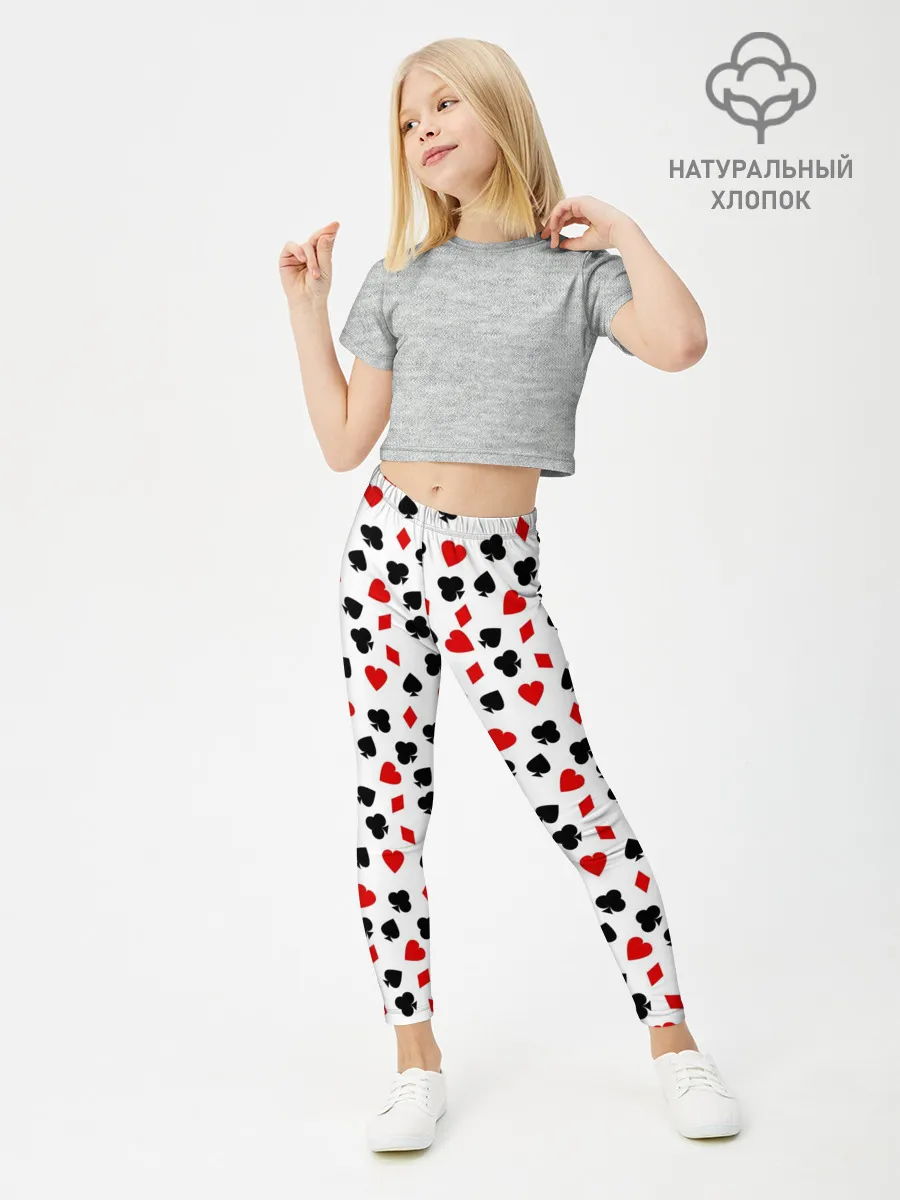 Леггинсы для девочки / Карточные Масти
