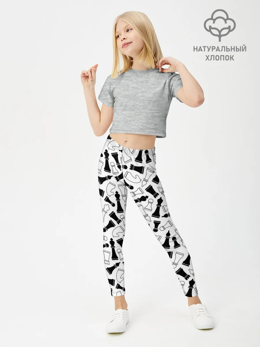 Леггинсы для девочки / Шахматы