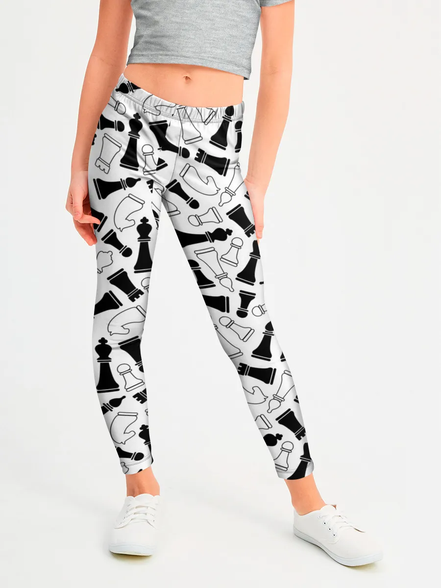 Леггинсы для девочки / Шахматы