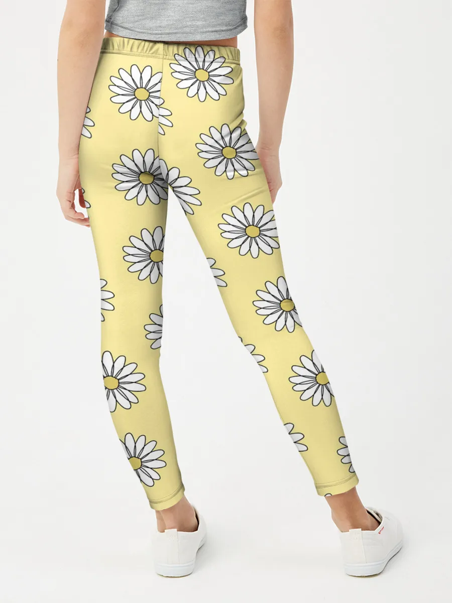 Леггинсы для девочки / Ромашки | 2