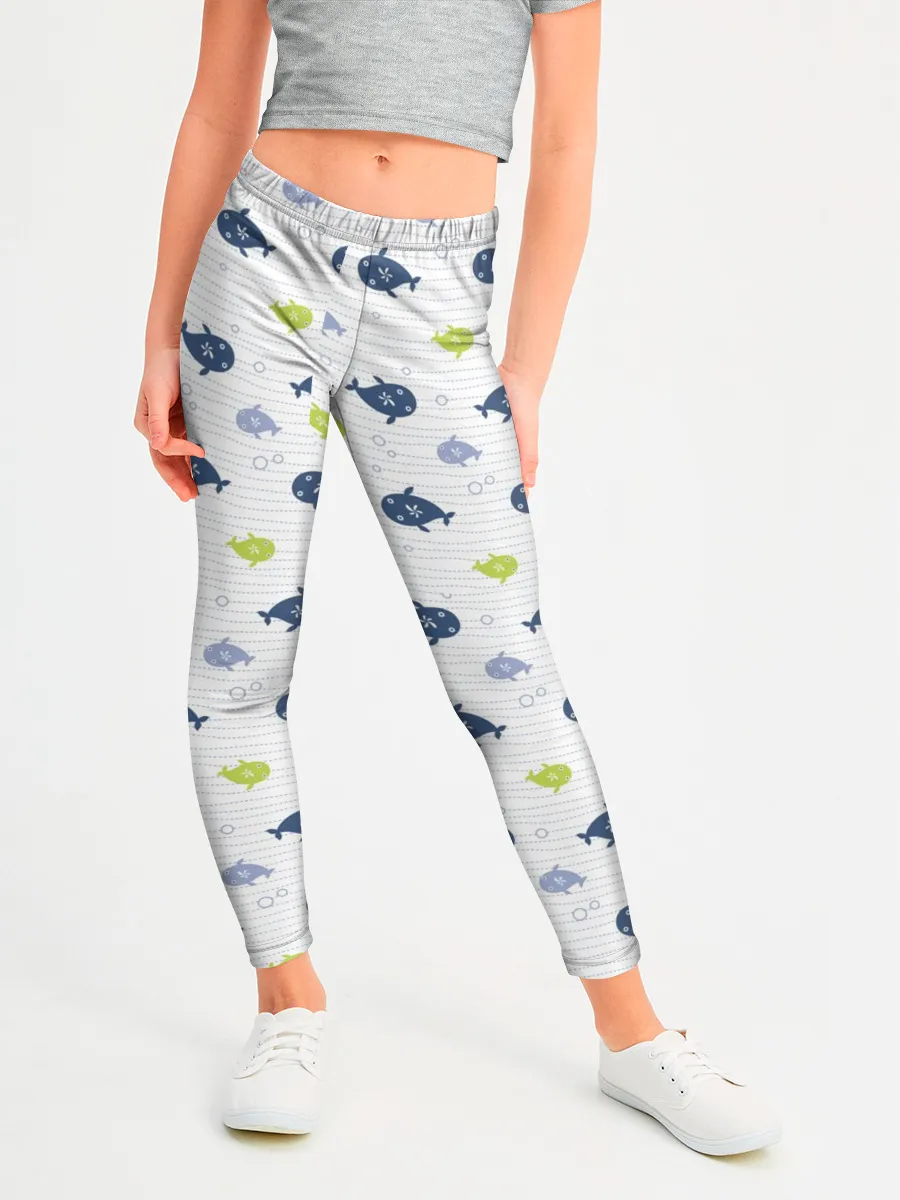 Леггинсы для девочки / Рыбы