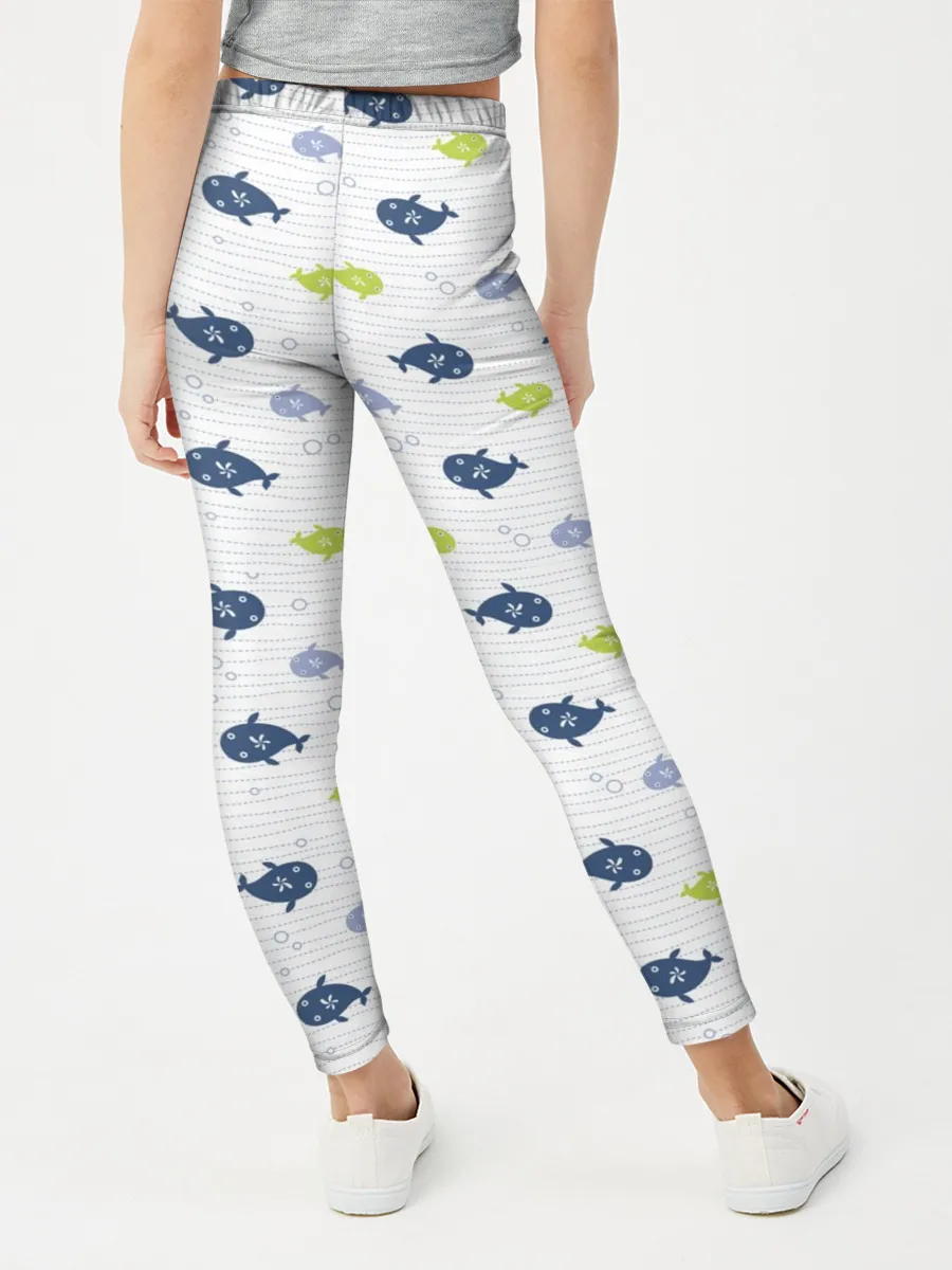 Леггинсы для девочки / Рыбы