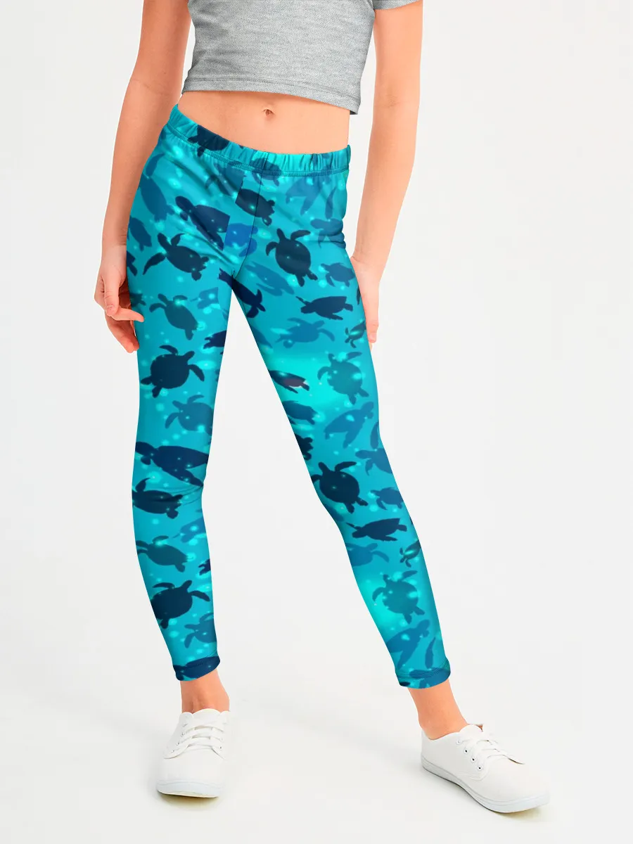 Леггинсы для девочки / Черепашки