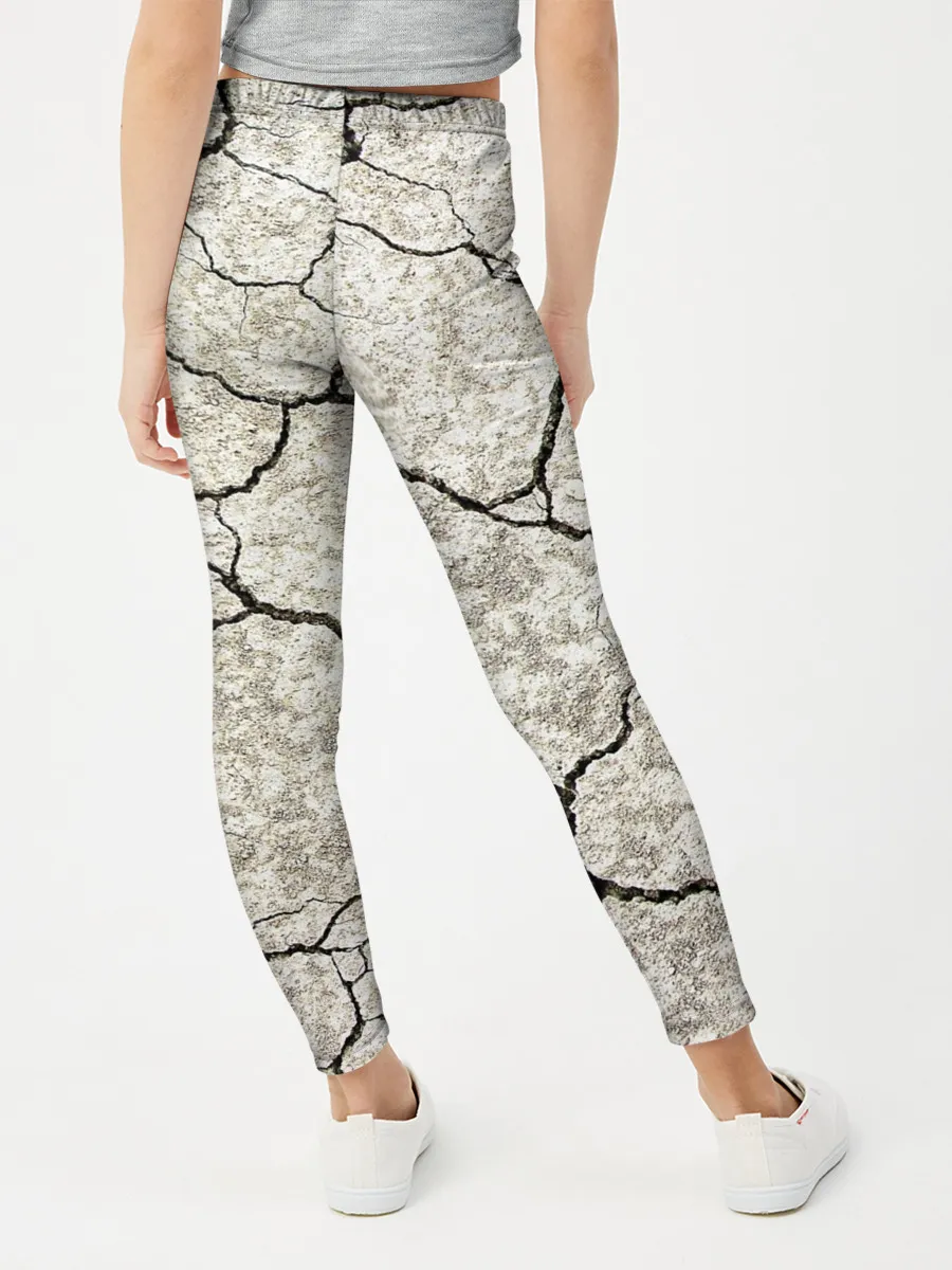 Леггинсы для девочки / Трещины на земле