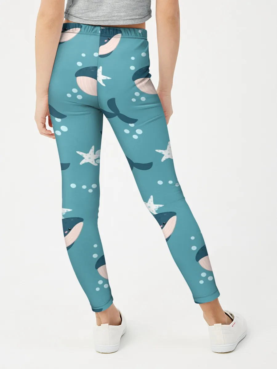 Леггинсы для девочки / Киты