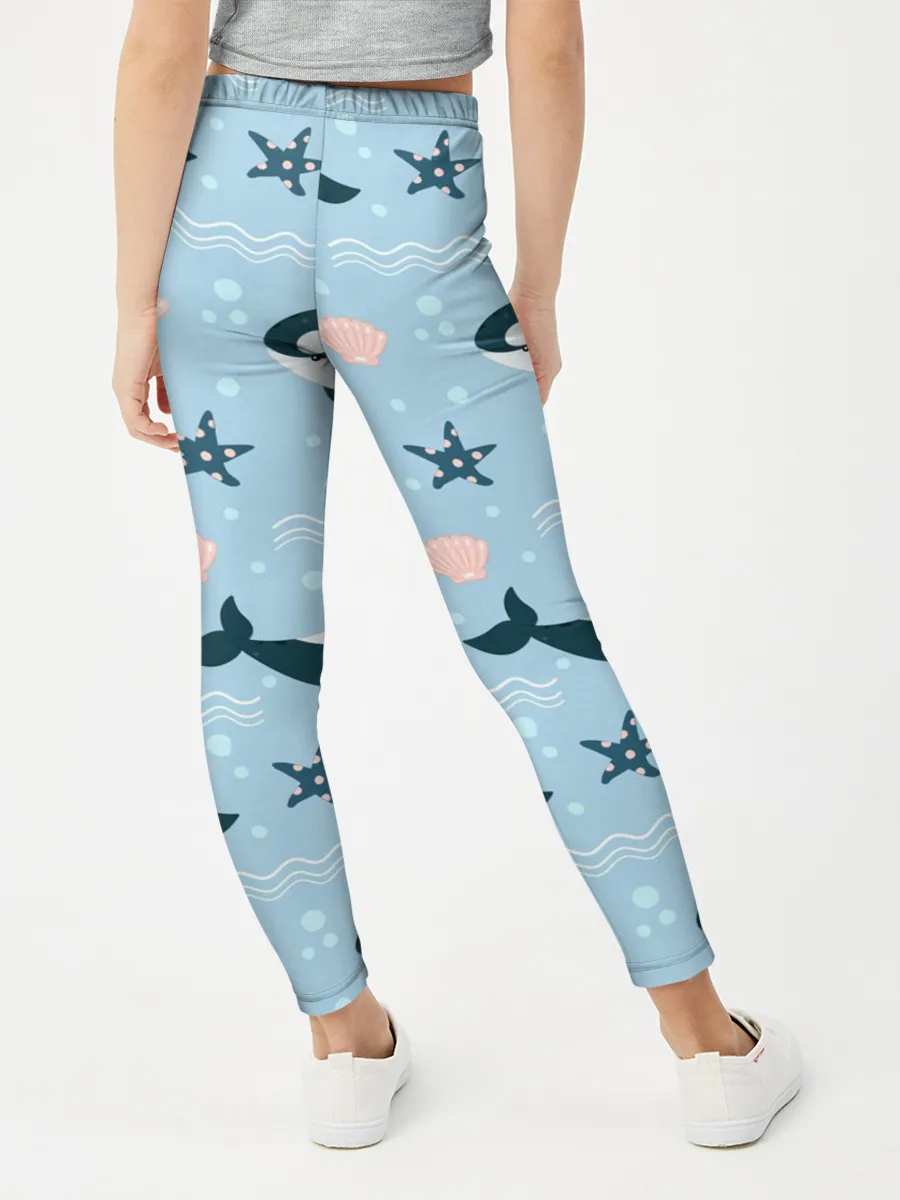 Леггинсы для девочки / Косатки киты