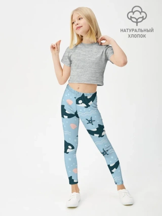 Леггинсы для девочки / Косатки киты