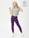 Леггинсы для девочки / Фиолетовые молнии