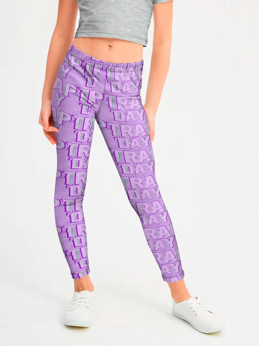 Леггинсы для девочки / Трехмерный Trap Day