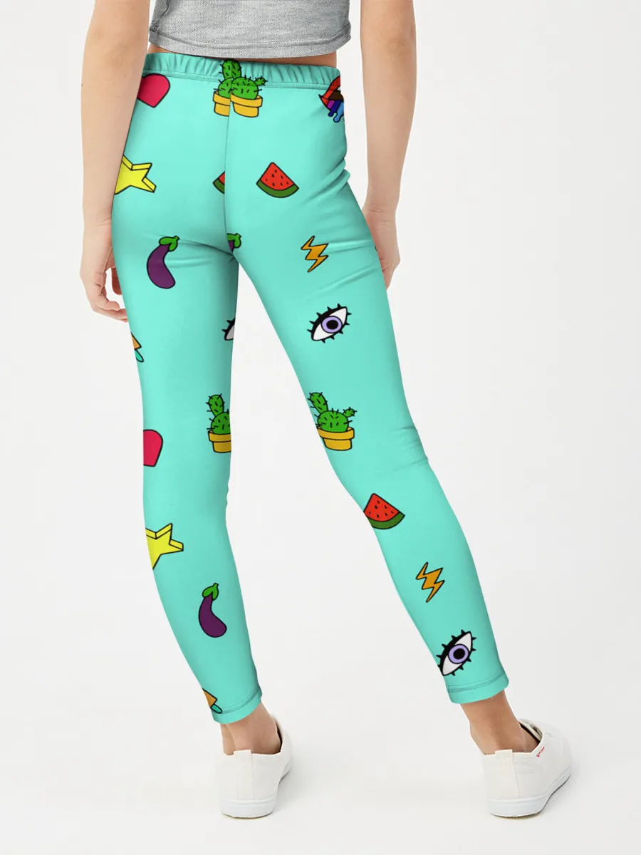 Леггинсы для девочки / Смайлики - Эмодзи