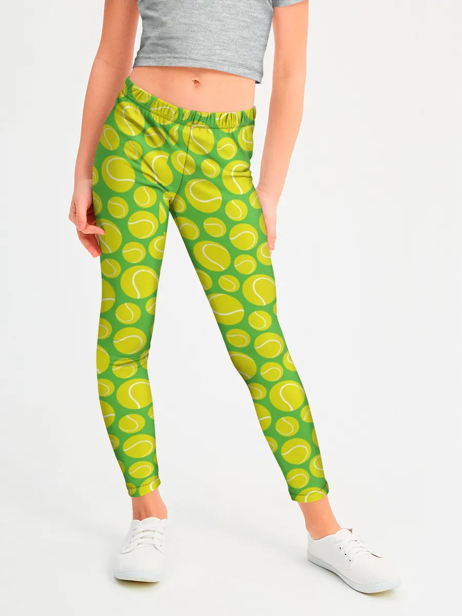 Леггинсы для девочки / Теннисные Мячики