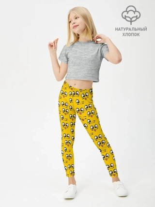 Леггинсы для девочки / Рожицы