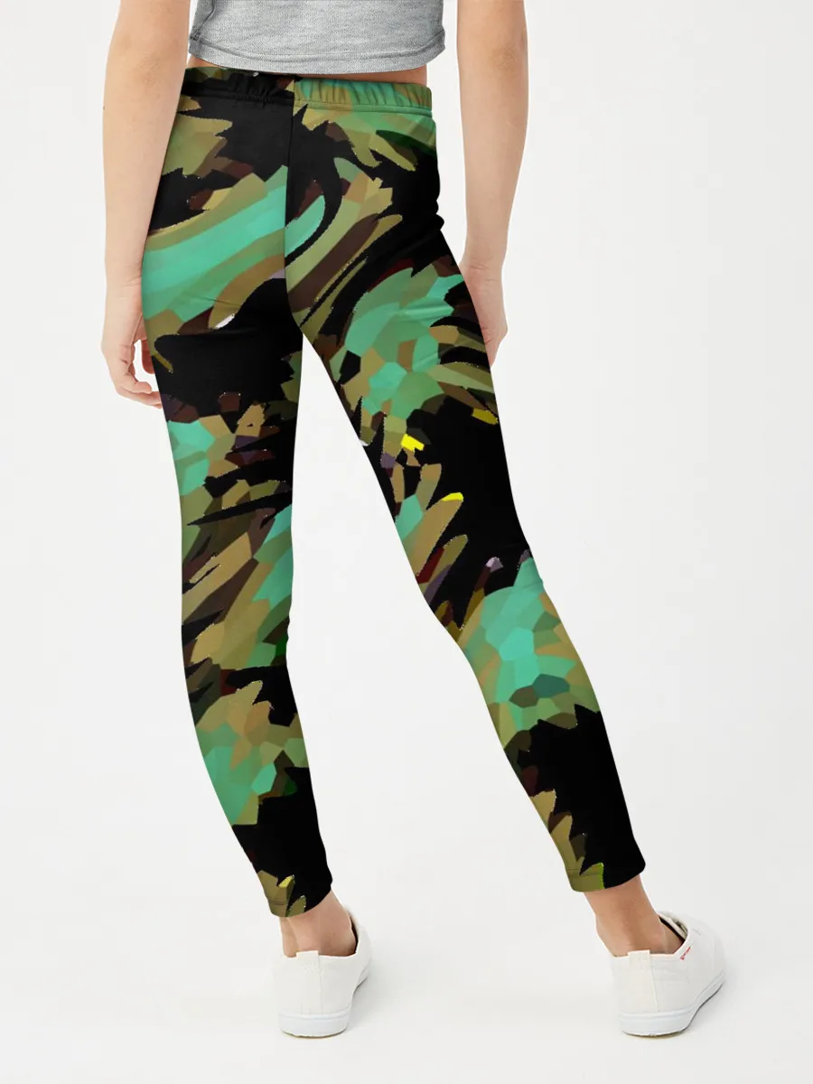 Леггинсы для девочки / Изумрудные осколки кристаллов