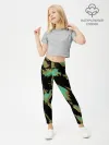Леггинсы для девочки / Изумрудные осколки кристаллов