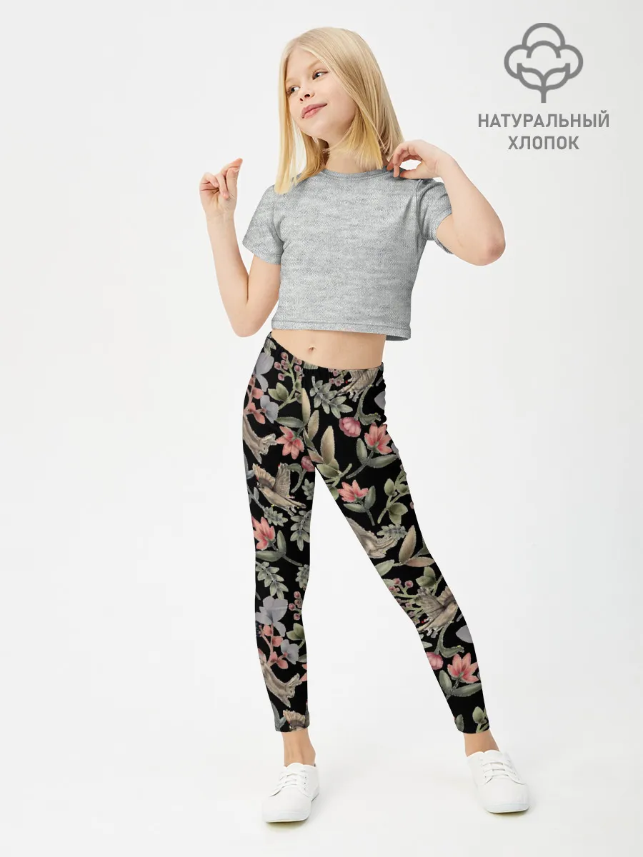 Леггинсы для девочки / Кролик и Синичка