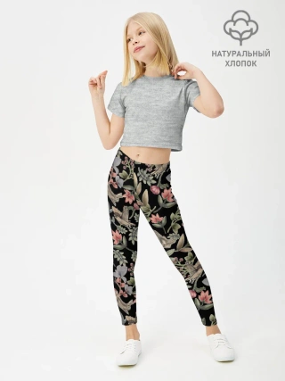 Леггинсы для девочки / Кролик и Синичка