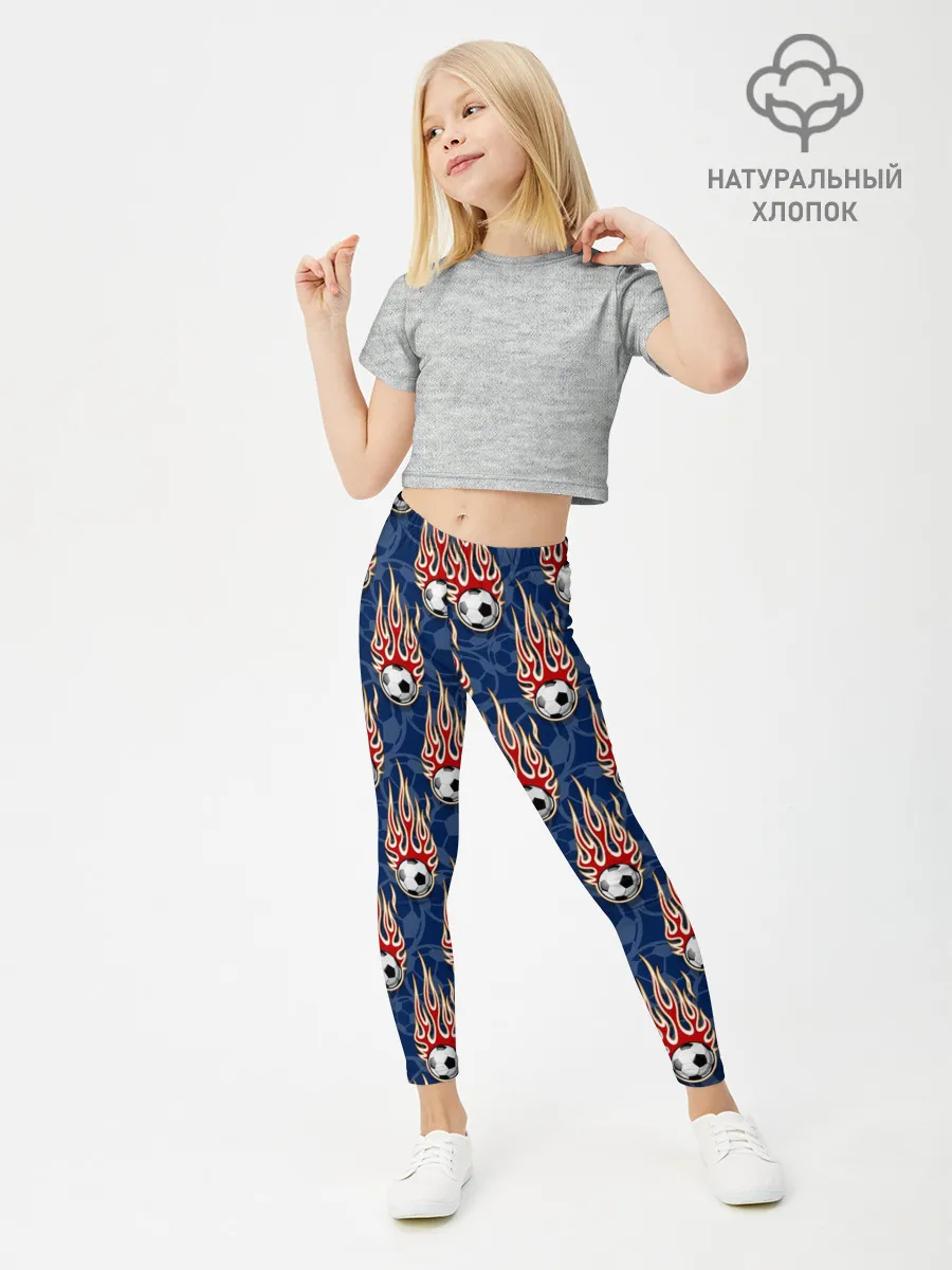 Леггинсы для девочки / Футбольные Мячи